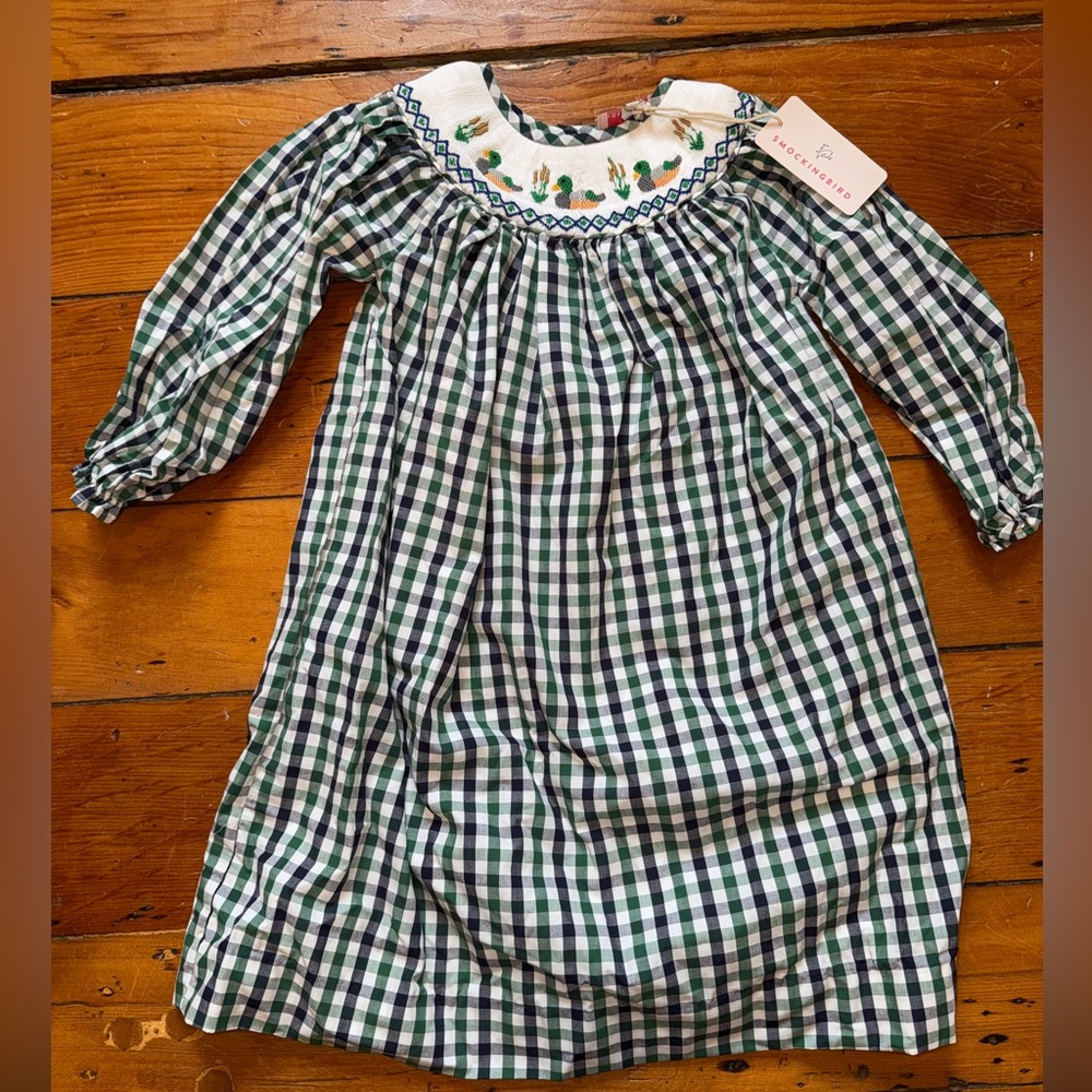 Smocked duck dress